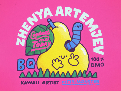 Kawaii Artist branding cartoon cute design doodle fruit fun funny gmo graphic design illustration japanese kawaii kawaii artist kawaii design kawaii illustrator lettering logo print design typography