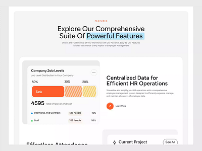 Temta - Employee HR and Project Management animation company dashboard design elementor employee framer hr landing management page platform project saas software task ui webflow website wordpress
