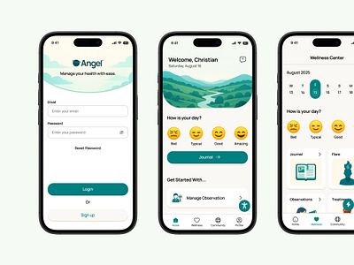 Angel Mobile App Design branding graphic design mobile app ui ux