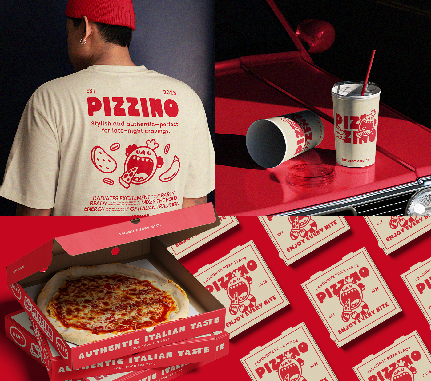 Visual Identity for Pizza Store : Restaurant Identity 2d 3d agency brand identity branding branding agency graphic design illustration label logo mascot packaging pizza pizza branding pizza packaging restaurant restaurant branding vector