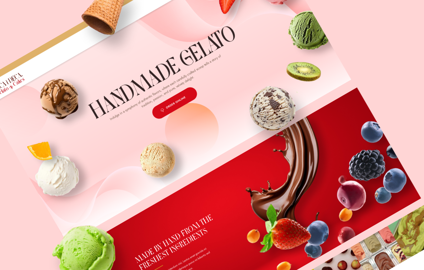 Shopify Store for a Japanese Gelato Shop colors e commerce ecommerce food gelato graphic design online store shopify shopify store tasty web design