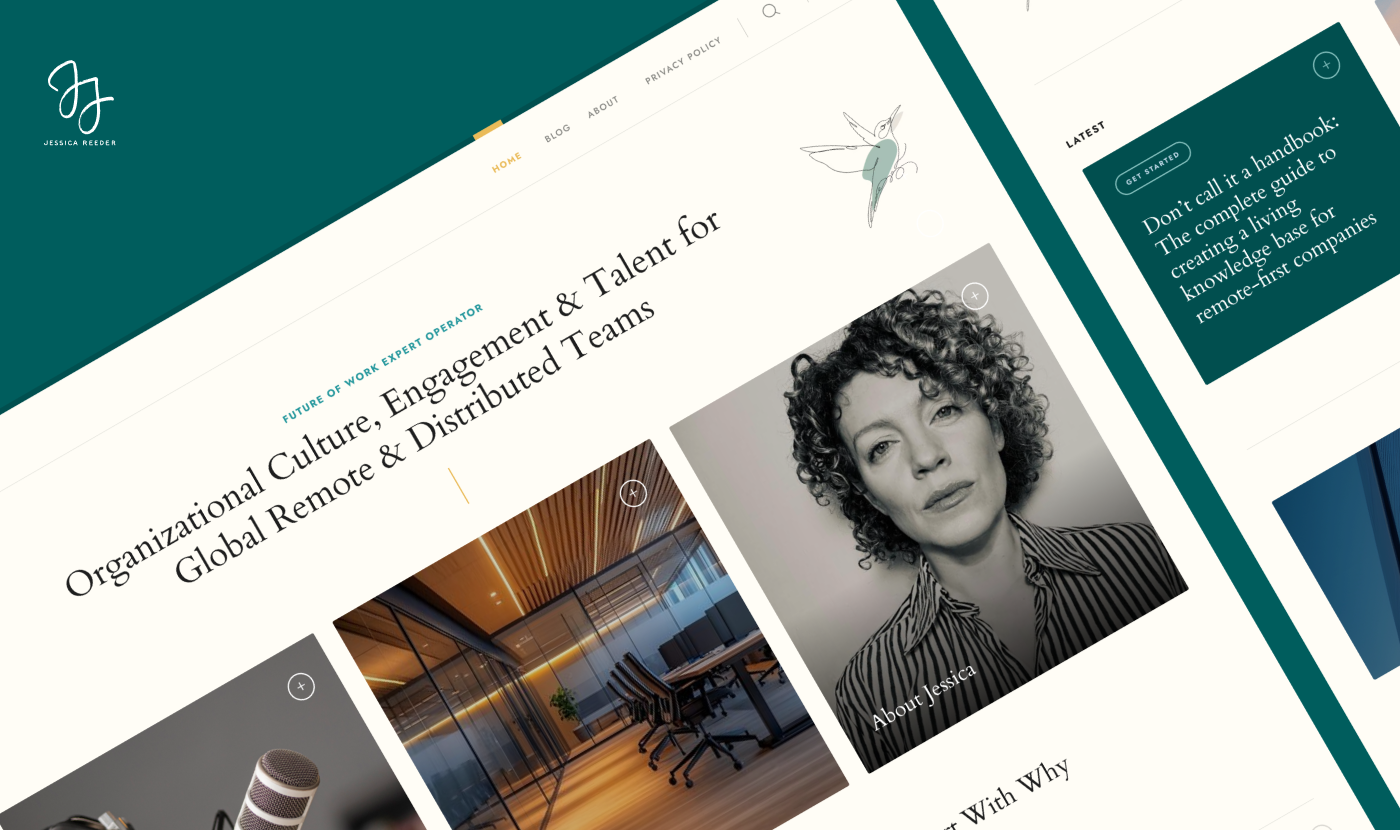 Blog design for a Remote Work Expert blog blogging thought leader