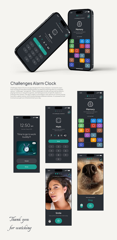 Challenges Alarm Clock android design figma ios mobile app ui ui design uxui uxui design