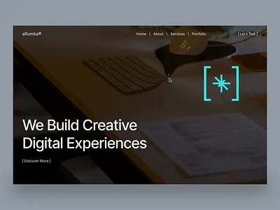 aRumba - Agency Website agency business company corporate creative editorial hero hero interaction landing landing page landingpage marketing page portfolio web website