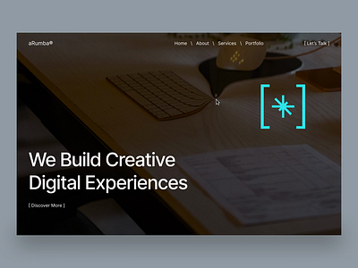 aRumba - Agency Website agency business company corporate creative editorial hero hero interaction landing landing page landingpage marketing page portfolio web website