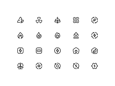 Energy Stroke Icons – Free & Rounded atomic power campfire eco energy electric home 02 energy icons energy rectangle fire 02 free icons green house line icons power service power socket 02 recycle 01 renewable energy rounded icons solar panel 04 stroke icons water energy