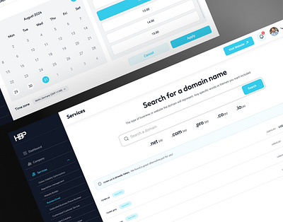 Domain Search Dashboard – Clean SaaS UI design domain availability dashboard domain search ui figma design figma website hosting ui marketplace ui ryven ryven ui ryven uiux ryven ux saas domain management design ui website ui ux design