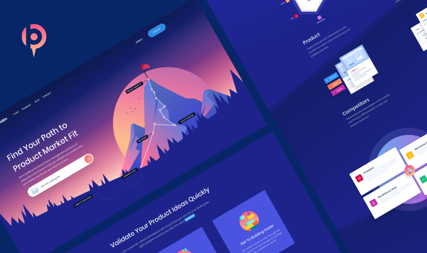 Landing Page for SaaS Startup colors desktop app saas startup ui