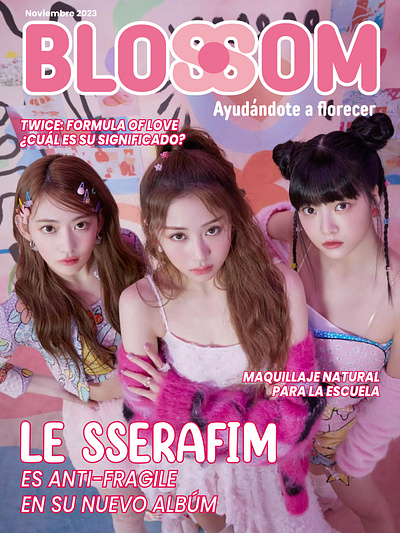 Blossom Magazine graphic design indesign
