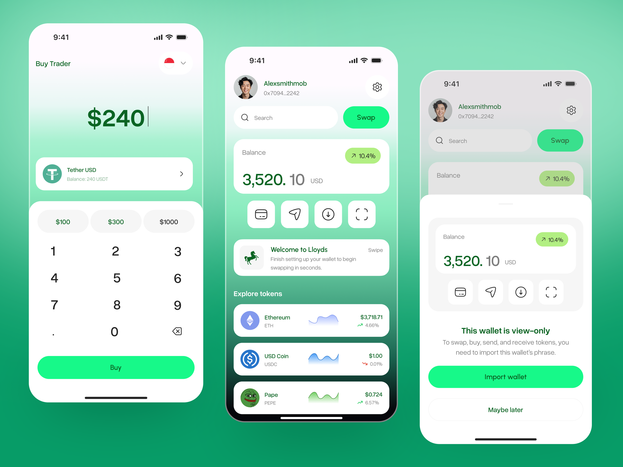Example of Finance Mobile App UI/UX Design