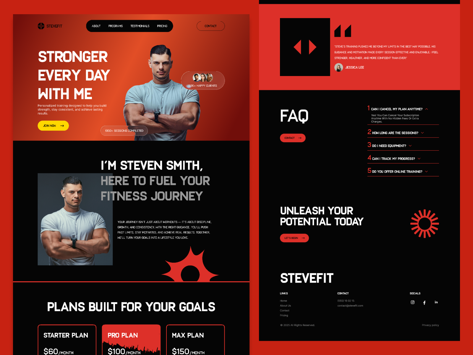 Personal Trainer Website Landing Page conversionfocuseddesign fitnesstrainerlandingpage personaltrainerlandingpage wellnessbrand