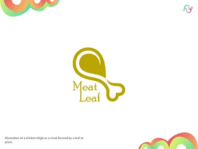 Meat Leaf Logo animal brand design butcher fauna flora food leaf logo design logo designer logo for sale logo idea logo inspiration logomark logotype meat organic plant vegan zzoe iggi
