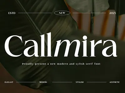 Callmira — Minimal Modern Serif Font branding clean display editorial layout elegant graphic design headlines logo magazine minimalist modern serif font typography visual identity web design