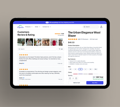 Clyvra - Shopping Product Detail Page branding