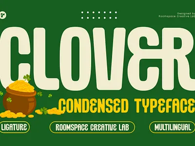 Clover Condensed – Elegant Modern Typeface Font branding condensed design display graphic design logo magazine new font packaging retro rounded sans serif typeface typography vector vintage