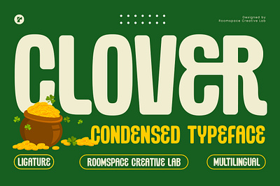 Clover Condensed – Elegant Modern Typeface Font branding condensed design display graphic design logo magazine new font packaging retro rounded sans serif typeface typography vector vintage