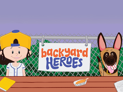 Backyard Heroes Custom Illustration branding design graphic design illustration vector