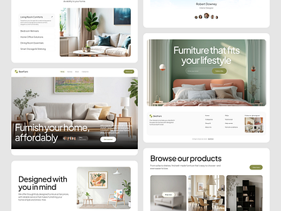 BestFarni – Modern Furniture Website Landing Page design ecommerce furnitureui furniturewebsite minimaldesign modern productdesign productlanding ui ui ux uxdesign visualdesign webdesign webinspiration website design