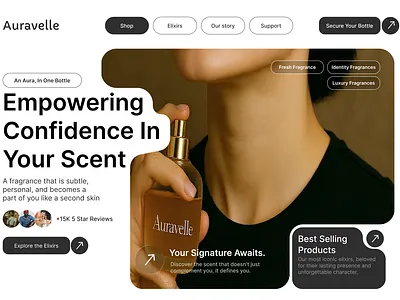 Auravelle E-Commerce Web Design animation b2b design e commerce figma landing page ui ui design uiux ux ux design web design