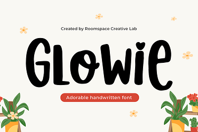 Glowie – Cute Aesthetic Handwritten adorable aesthetic branding cafe cute display graphic design handwritten illustration logo magazine pastry rounded sans serif sticker typography vector