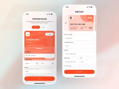 TimeLeft Mobile App - Subscription & Payment Screen design app bank card bill payment card finance ios mobile mobile app payment time tracker timeleft app timer app tirneleft ui design uiux wallet