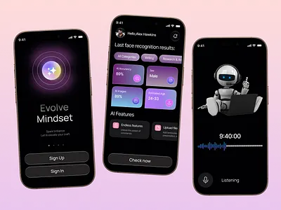 AI Chatbot Mobile App UI Design ai assistant ai chat generator ai chatbot ai chatbot app ai message ai mobile app app interface best app design chat ai chat app chat bot chatbot chatbot ui conversational ui messaging app mobile app mobile app template mobile app ui modern ui ui design template