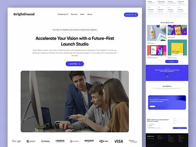 Brightfound Studio Landing Page-Swan Design Agency cleandesign creativedesign designcommunity designdaily designinspiration dribbble landingpage minimaldesign mobileappdesign modernwebdesign productdesign studiolandingpage ui uidesign uiux userexperience uxdesign uxdesigner webappdesign websitedesign