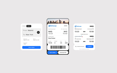 Boarding Pass app booking flights branding design flights itinerary ticket ui ux