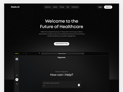 Medic.io - Website ai artificial intelegent health health care landing page landing page design technology ui ui design uiux web web design website website design