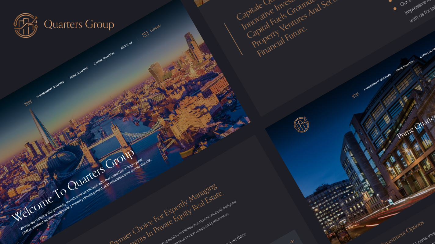 Quarters Group coporate dark elegant management property real estate