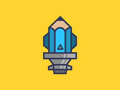 Arrabal Pencil Rocket illustrated emblem