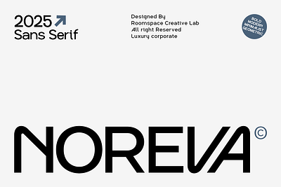 Noreva – Modern Business Corporate Logo Font bold branding bussines corporate design display geometric graphic design iu logo magazine minimalist modern sans serif strong typography visual identity website