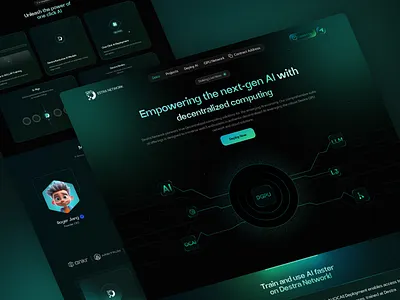 Decentralized AI Website Design ai agent ai design ai landing page ai website blockchain crypto ai website ui ux website design