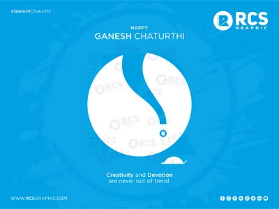 Happy Ganesh Chaturthi creative ads ganesh chaturthi rcs graphic