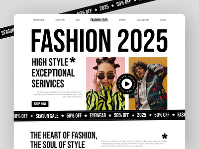 👗 Fashion Web Landing Page UI cleandesign creativedesign dribbbleshots fashionbrand fashiondesign fashionui fashionwebsite landingpage minimaldesign modernui uidesign uxdesign webdesign weblandingpage websitedesign