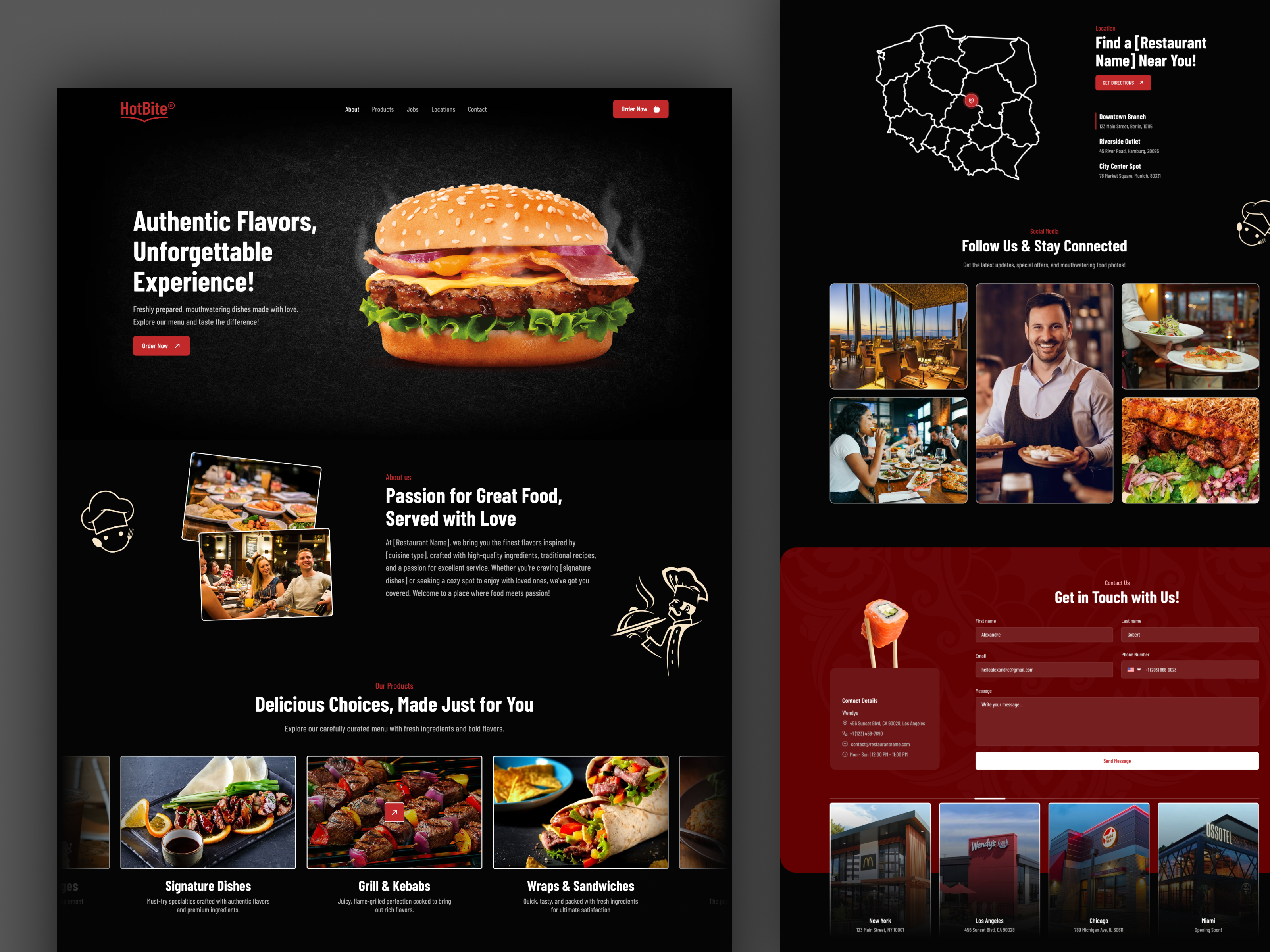 Restaurant Website burger ecommerce ecommerce website food food landing page food web food website j landing page pizza restaurant landing page restaurant ui restaurant web restaurant website saas ui design web design web ui website