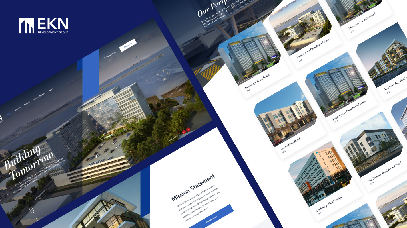 EKN Development Redesign business construction corporate property development real estate web design wordpress