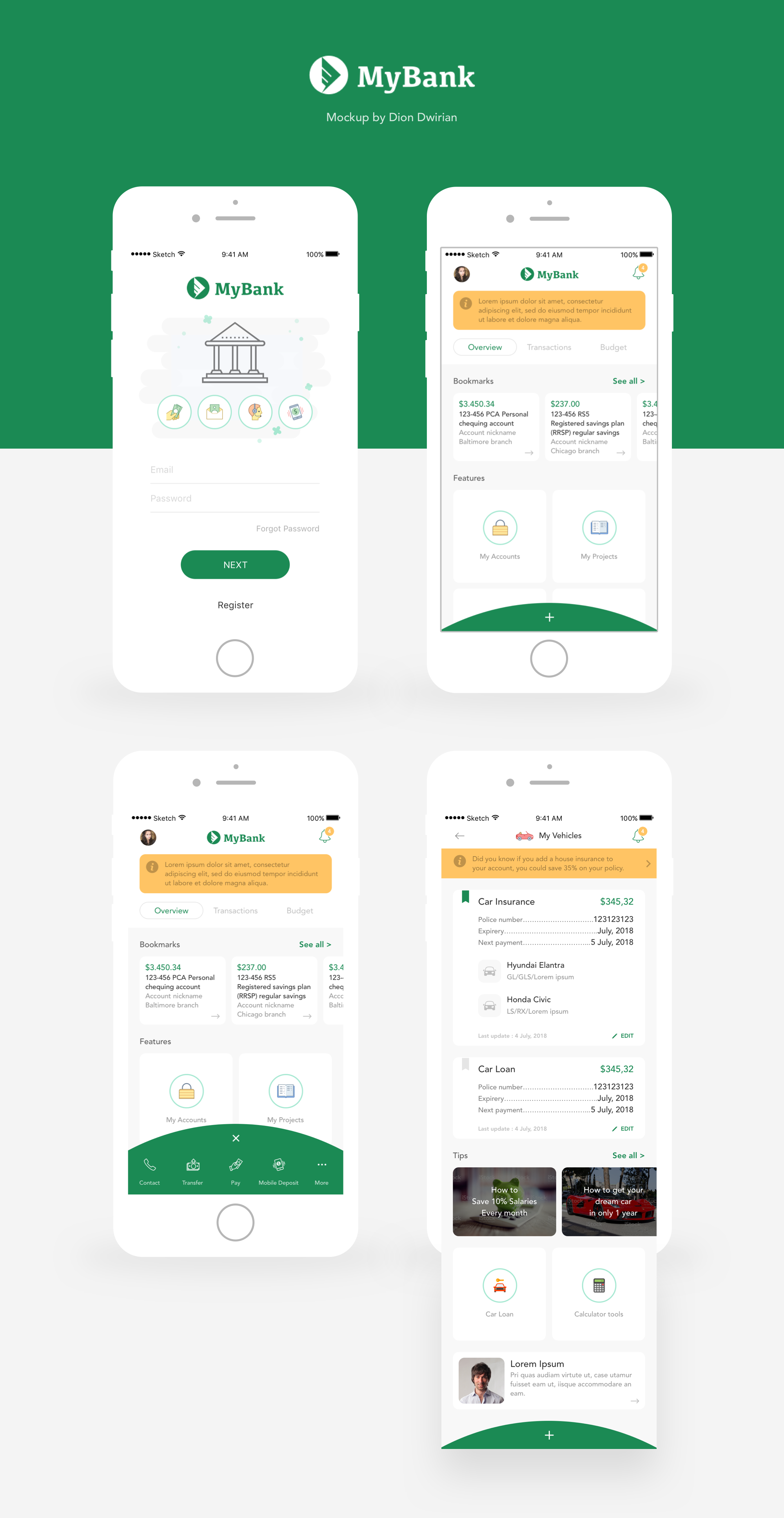 My Bank App android app design design figma ios mobile app ui ui design uxui design