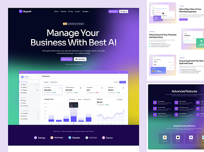 Landing page for SaaS figma landing page framer landing page landing page saas landing saas website tech startup