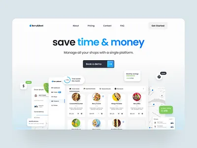 Landing Page - Berry&Bowl dailyui design landingpage ui webdesing