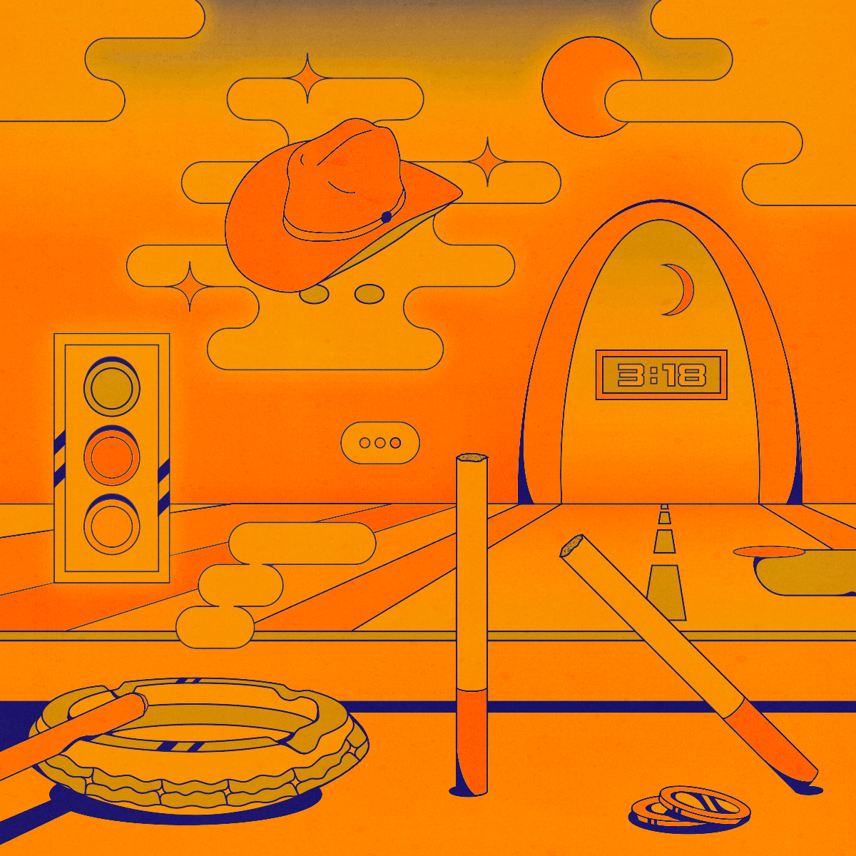 Sueños Norteños animation art colors cowboy editorial art flat gradients graphic design illustration mexico motion graphics psychedelic retro surreal textures tijuana trippy vector vintage