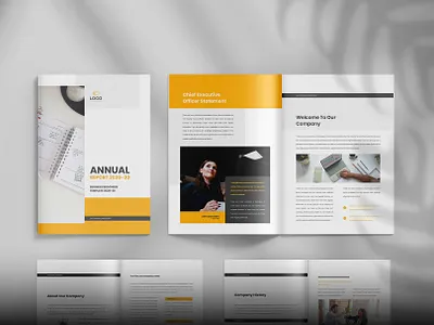 Annual report template brochure