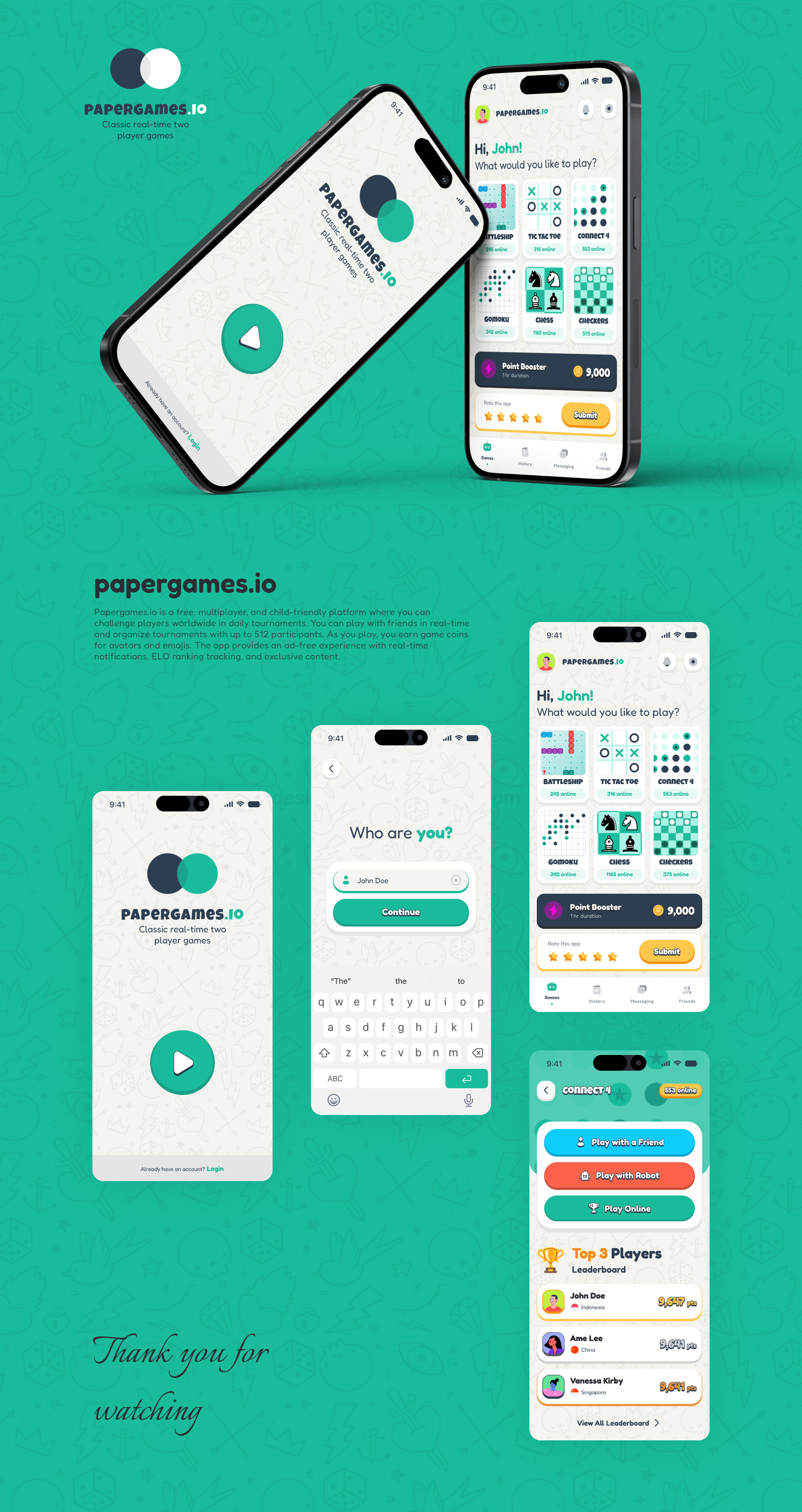 papergames.io app android app design design figma ios mobile app ui ui design uxui design