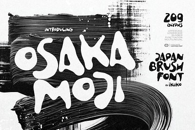 Osaka Moji - Japan Brush Font branding brush calligraphy drip font fonts graphic design ink japan liquid logo packaging splash typeface typo typography zen