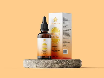 Minimalist Serum Bottle & Box Design for Skincare Brand beauty branding beauty product design bottle mockup box packaging cbd oile cosmetic branding cosmetic packaging cosmetics label elegant design health beauty label design minimal design modern packaging oile label packaging design product packaging serum packaging skincare branding skincare design vitamin c serum