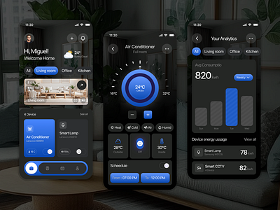 Domora - Smart Home Mobile Apps app app design design iot iot app iot app design mobile mobile app ui mobile ui mobile ui design modern ui remote smart home smart home app ui ui design ux