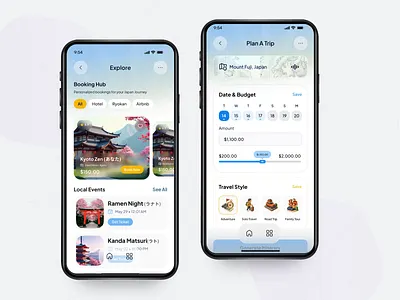 AI Trip Planner App Design ai travel app artificial intelligence booking app ios mobile app design modern uiux tourism travel booking traveling trip trip planner trip planner app uiux design vacation