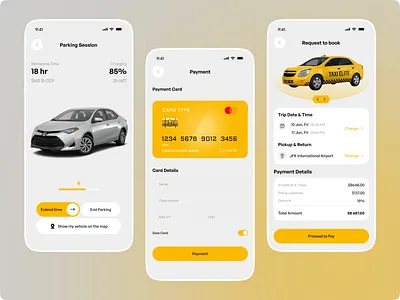 RideCab - Online Taxi Booking App 🚖 android design app design application automotive booking app car car spot design ios parking lot payment popular rider taxi taxi booking app trip uber design ui ux vehicle
