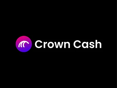 Crown Cash Logo Design branding coin crown crypto finance freelance gradient graphic design identity lettermark logo mihai dolganiuc design modern monogram outsource overlap premium royal triad typography