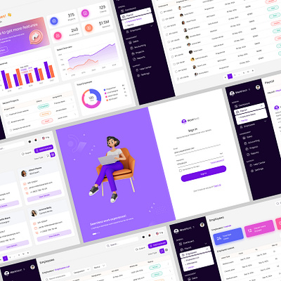 HRM Dashboard Design dashboard dashboard ui figma hrm management dashboard mockups saas saas kit ui design ui ux design user interface web app web app ui